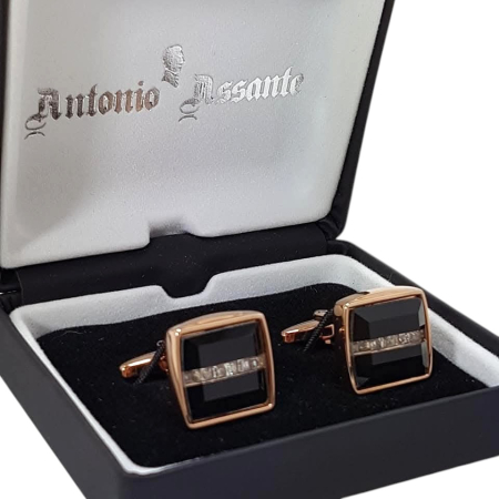 Butoni eleganți bărbați aurii cu pietre – Antonio Assante [1]