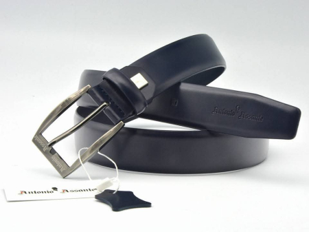 Shop - Curea neagră bărbați din piele – Antonio Assante