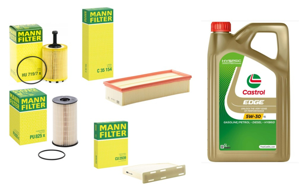 Pachet revizie pentru grupul VAG - filtre MANN - VW AUDI SKODA SEAT -  1.9/2.0 TDI [1]