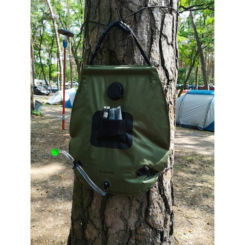 Duș solar portabil 20L cu termometru și buzunare, încălzire apă cu energie solară, camping, grădină, excursii [4]