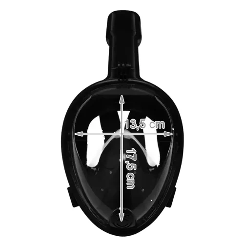 Masca snorkeling full-face S/M, cu suport cameră, Anti-Fog, Dry-Top, vizibilitate 180°, husă inclusă [5]