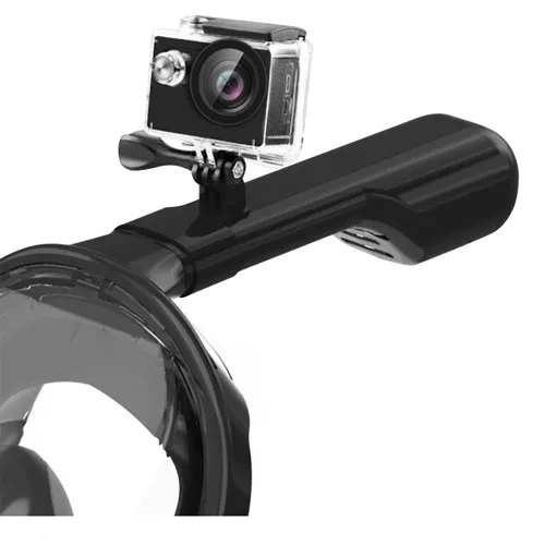 Masca snorkeling full-face S/M, cu suport cameră, Anti-Fog, Dry-Top, vizibilitate 180°, husă inclusă [3]