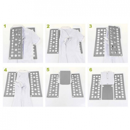 Dispozitiv  împăturire haine, pliabil, gri, 60x70 cm [5]