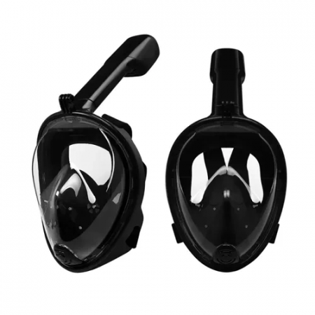 Masca snorkeling full-face S/M, cu suport cameră, Anti-Fog, Dry-Top, vizibilitate 180°, husă inclusă [1]