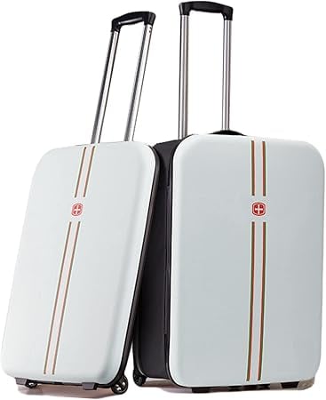 Oferte limitate - Troler pliabil 24 inch, carcasă dură ABS+PC, 2 roți, lacăt, impermeabil, ușor, 65x10x40cm