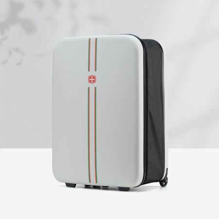 Troler pliabil 24 inch, carcasă dură ABS+PC, 2 roți, lacăt, impermeabil, ușor, 65x10x40cm [2]