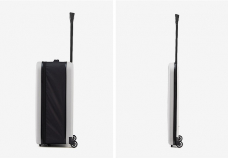 Troler pliabil 24 inch, carcasă dură ABS+PC, 2 roți, lacăt, impermeabil, ușor, 65x10x40cm [1]