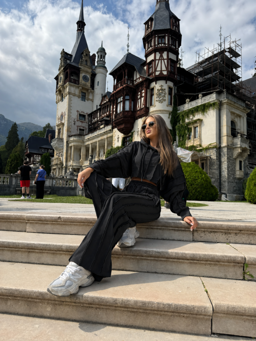 Trening Bella cu Hanorac Cropped și Pantaloni Largi [5]