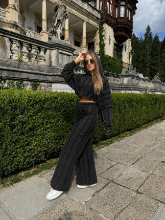 Trening Bella cu Hanorac Cropped și Pantaloni Largi [2]