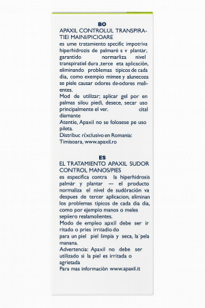 Apaxil Tratament Controlul Transpiratiei Maini / Picioare 50 ml [1]