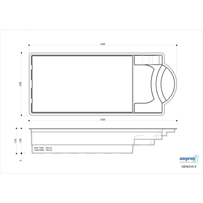 Piscina ceramică GENOVA 90 [6]