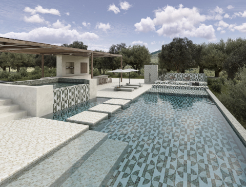 Mozaic Piscine - Mozaic de Piscine Colectiile Penta Bauhaus Matte , Penta Damero  Penta Full Moon Penta Houndstooth Penta Medina  Penta Siena Matte