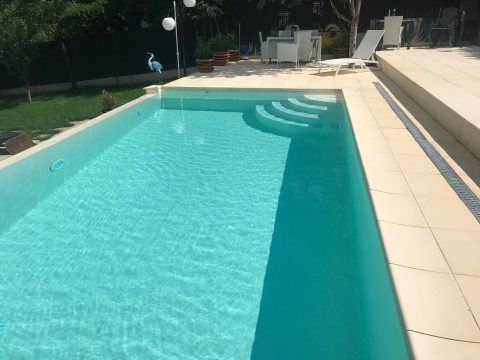 Portofoliu de Lucrari Constructii Piscine - Piscina Infinity 7mx3,5m x 1,5 m Saucesti Bacau