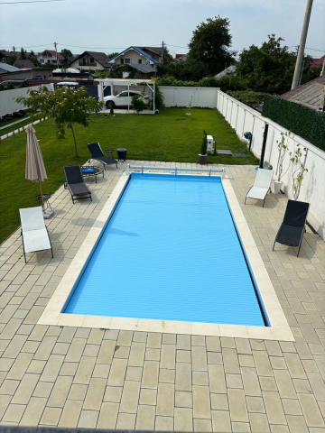 Portofoliu de Lucrari Constructii Piscine - Piscina cu prelata pvc si pompa de caldura -Letea Bacau