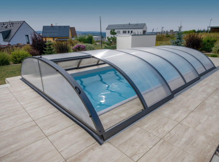 Acoperis piscina - Acoperiș Telescopic Compact 4x6,42 m