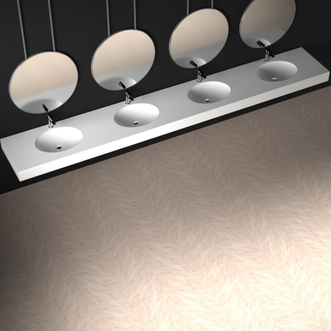Blaturi baie - Blat baie din material compozit, dimensiune standard INTEGRA - Corian