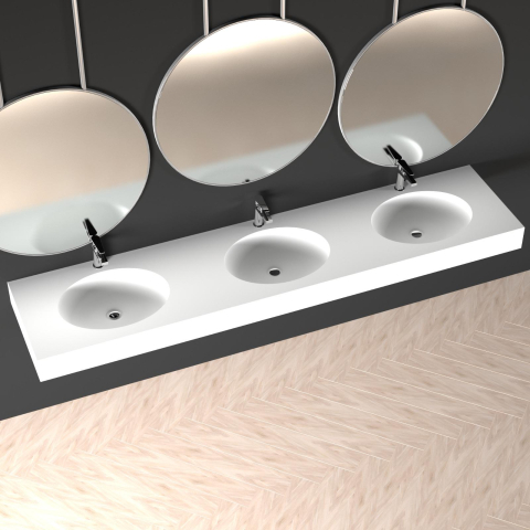 Blaturi baie - Blat baie din material compozit, dimensiune standard INTEGRA - Corian