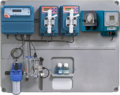 Instalatii incalzire piscina - PANOU DE CONTROL ( CLOR,PH,FLOCULANT)