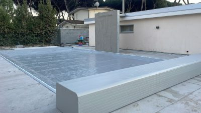 Acoperisuri piscine - PRELATA SAFTEY CU GHIDAJ EXTERN 9X4