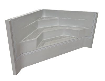 Accesorii piscine - SCARĂ DE COLȚ INTERNĂ METACRILAT ALBA