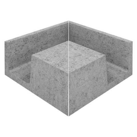 Sistemul 9 Ergo Plus - Sistem 9 Ergo RS903 – Colț interior overflow 25 cm