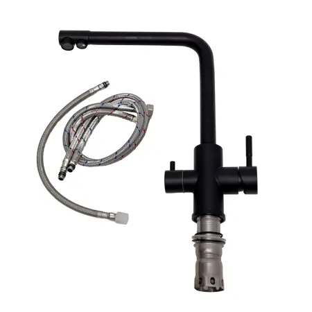 Baterie / robinet 3 căi, ProLine Edge inox 304 negru mat, flux separat apă filtrată și apă menajeră (rece și caldă) [2]
