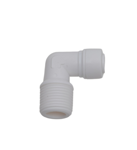Accesorii - Cot racord rapid AquaSolution 1/4" tub la 1/4" filet exterior – pentru filtre si osmoza inversa - Aqua Solution