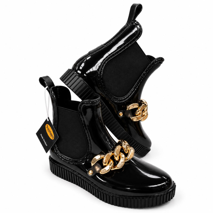 Cizme dockers  dama tip chelsea negre [4]
