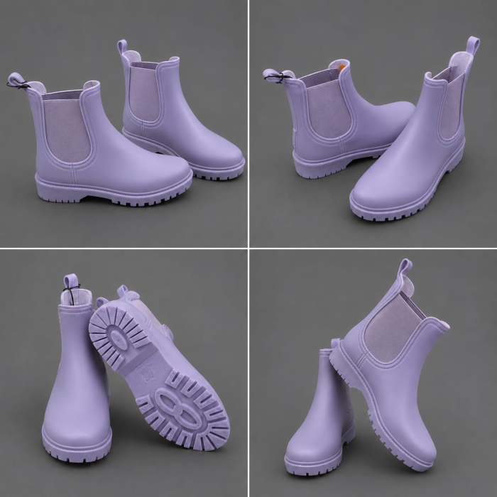 Cizme dockers impermeabile dama tip chelsea mov [5]