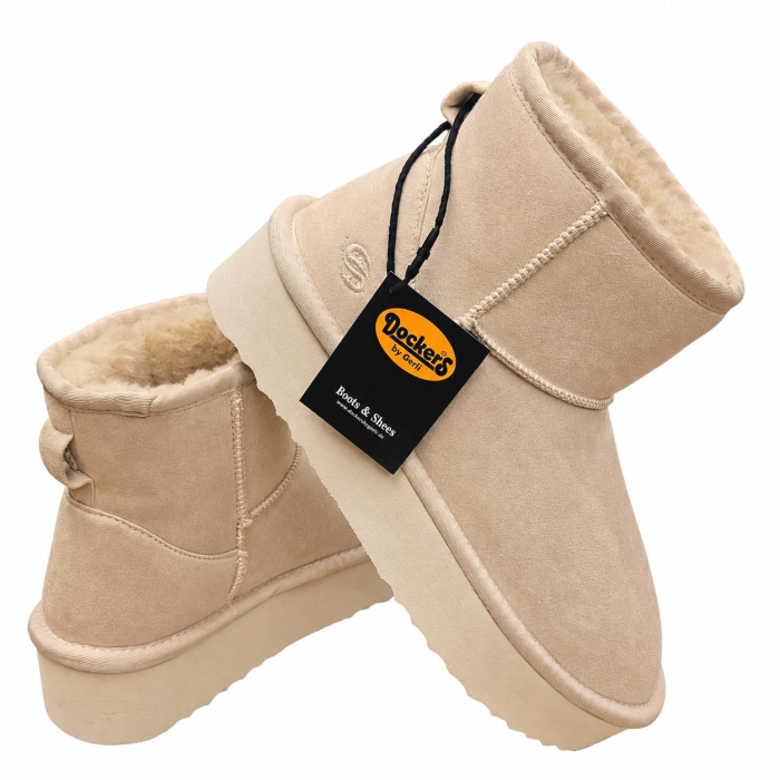 Cizme tip UGG Dockers by Gerli Off White damă îmblănite [4]