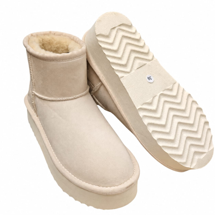 Cizme tip UGG Dockers by Gerli Off White damă îmblănite [3]