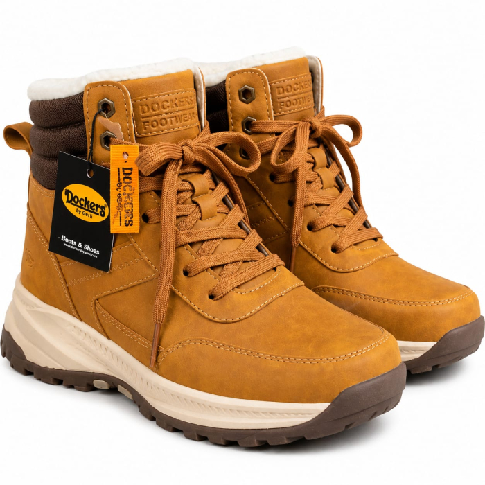 Ghete bărbătești Dockers by Gerli camel îmblănite [2]