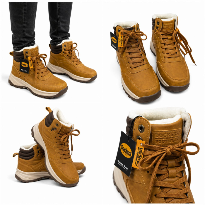 Ghete bărbătești Dockers by Gerli camel îmblănite [7]