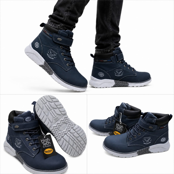Ghete trekking Dockers by Gerli Navy din piele și material sintetic [5]