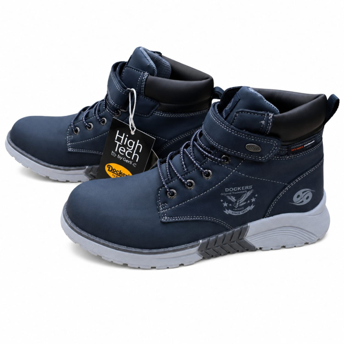 Ghete trekking Dockers by Gerli Navy din piele și material sintetic [3]