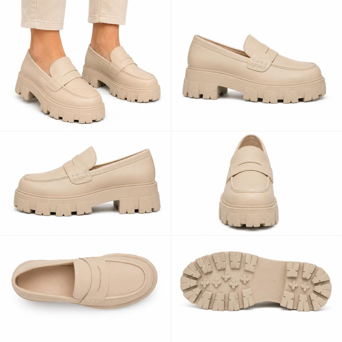 Mocasini dama rainbow bej [5]