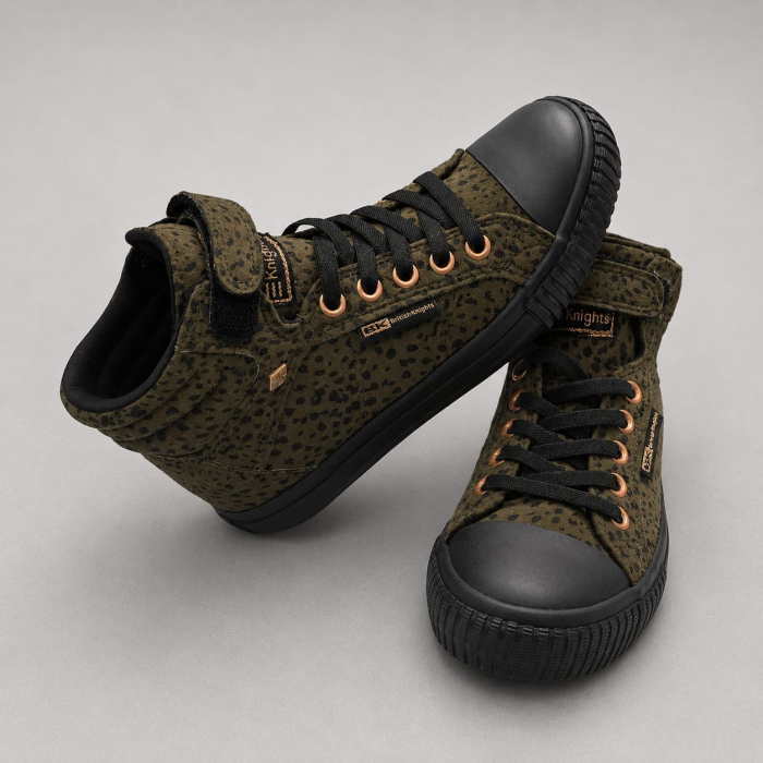 Teniși copii British Knights  verde leopard [3]