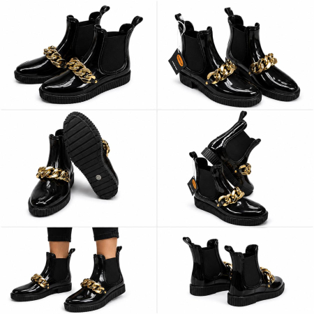 Cizme dockers  dama tip chelsea negre [4]