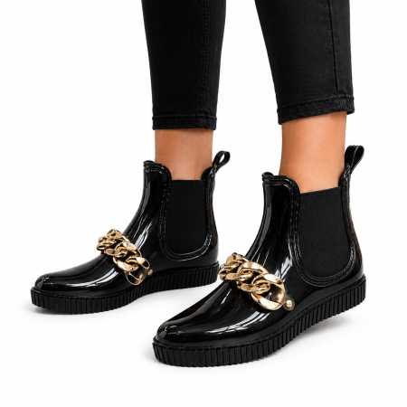 INCALTAMINTE - Cizme dockers  dama tip chelsea negre