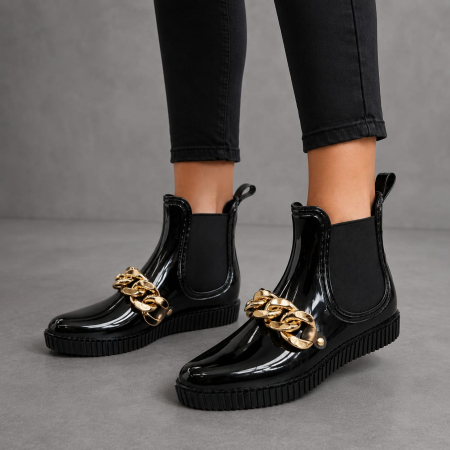 INCALTAMINTE - Cizme dockers  dama tip chelsea negre