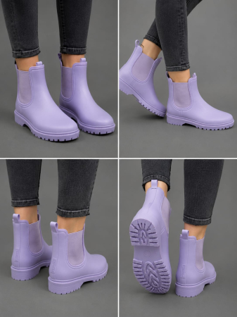 Cizme dockers impermeabile dama tip chelsea mov [5]