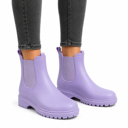 INCALTAMINTE - Cizme dockers impermeabile dama tip chelsea mov