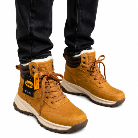INCALTAMINTE - Ghete bărbătești Dockers by Gerli camel îmblănite