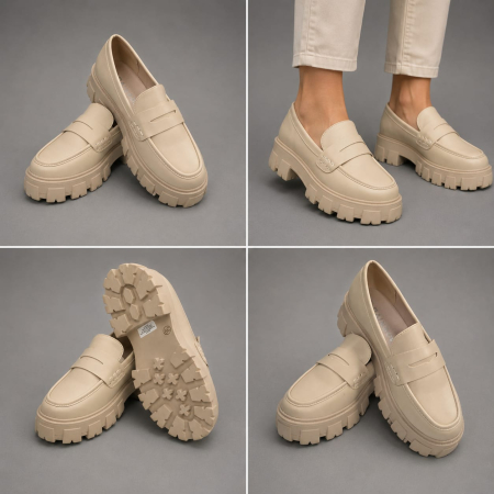 Mocasini dama rainbow bej [4]