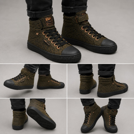 Teniși copii British Knights  verde leopard [5]