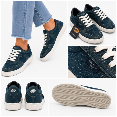 Tenisi dama Dockers navi blue cu sclipici [5]