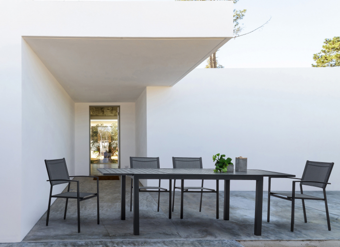 Scaun pentru exterior Hilde, aluminiu, antracit [2]