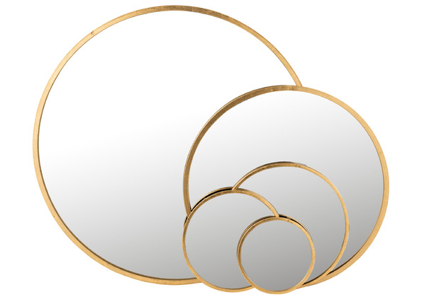 Oglinda Mona Round, Metal/Sticla, Auriu, 110x2x110 cm [2]