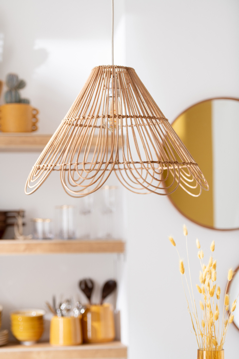 Abajur, Floare Ratan Natur [6]