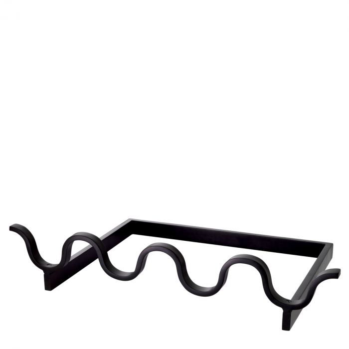 Accesorii semineu, Andiron (Suport lemne) Barlieu negru, Dims: W. 73 | D. 45 | H. 14.5 (CM) [3]